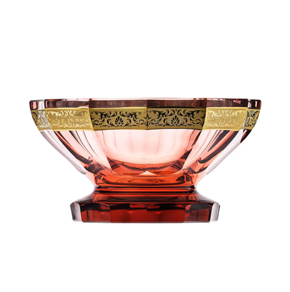 Чаша круглая на ножке Moser Tutti-Frutti Rosalin, 25.5 см