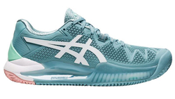 Женские Кроссовки теннисные Asics Gel-Resolution 8 Clay - smoke blue/white