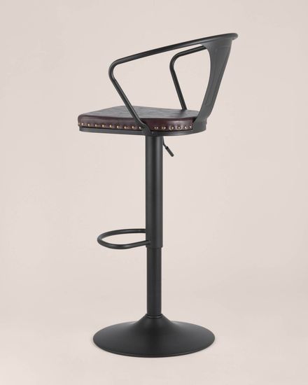 Стул барный TOLIX ARMS SOFT черный матовый