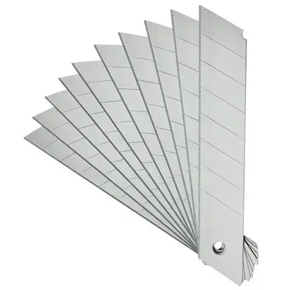 Лезвия для ножа строительного, для канцелярского ножа, сегментное, 7 сегментов Для Дела 25 мм, толщина 0,7 мм углеродистая сталь, в упаковке 10 шт