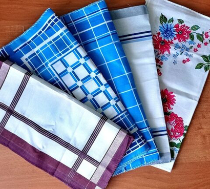 Носовой платок, размер 32 x 32 см, 1 шт., разные цвета