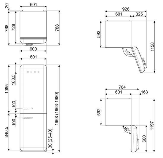 Холодильник Smeg FAB32LLI3