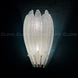 Бра Cloyd FERNAN W2 / выс. 42 см - латунь - белое стекло (арт.20475)