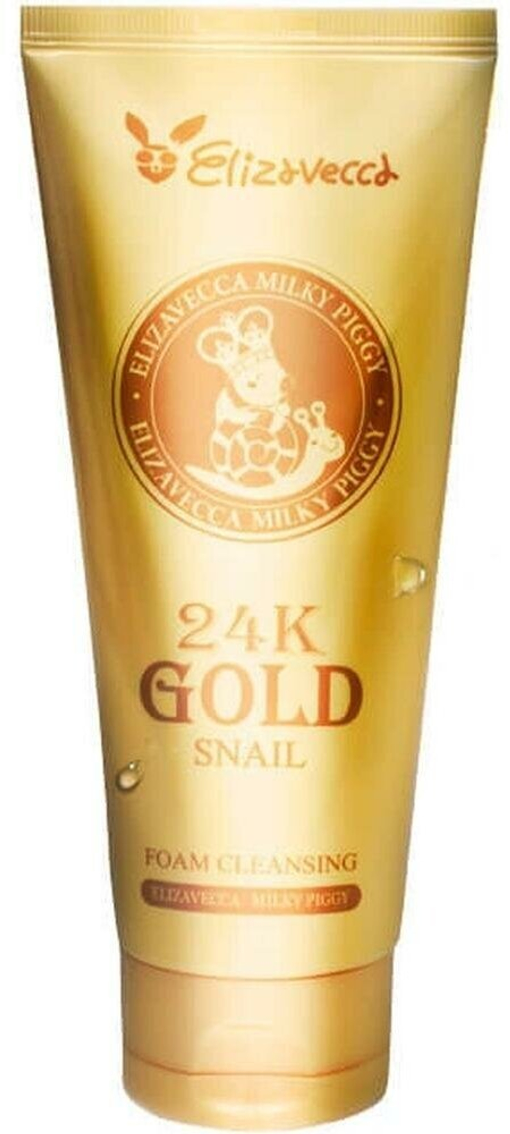 Пенка для умывания с муцином улитки и золотом Elizavecca 24k Gold Snail Cleansing Foam