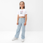 Джинсы для девочек р.110-116, голубой 9625395 (KAFTAN)