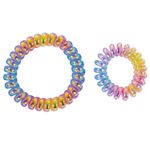 Резинки для волос НАБОР 2 шт., диаметр 5,8 и 4 см, пружинка, разноцветные, MONTE VITA, 457063