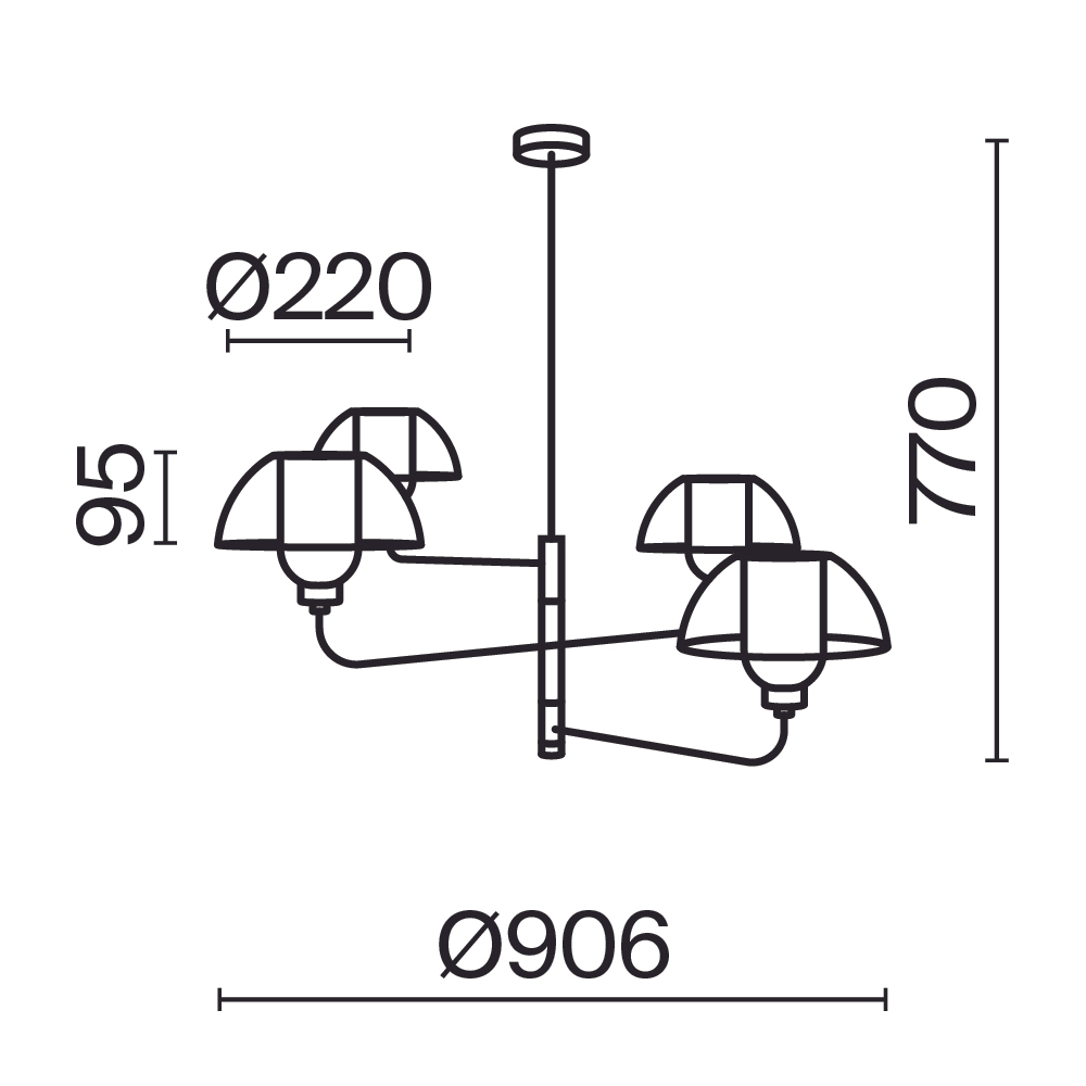 Подвесной светильник Maytoni MOD177PL-04B