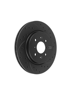 Диск тормозной задний перфорированный PRO-LINE с покрытием (комплект 2 шт) GANZ GIJ10143S