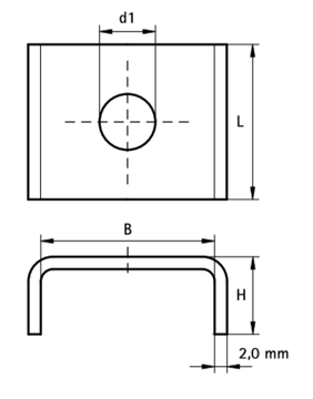 Шайба Walraven BIS М10 U-образная для профилей WM (арт. 6535110)