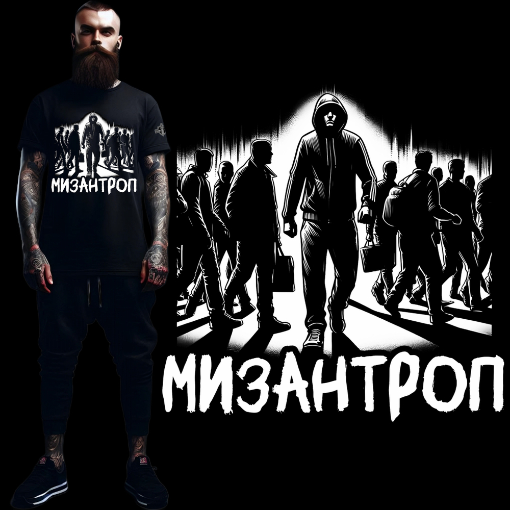 Футболка "Мизантроп", черная