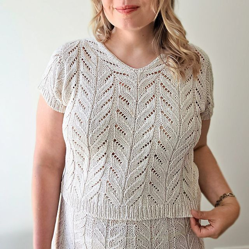 Описание по вязанию футболки спицами "Albero"