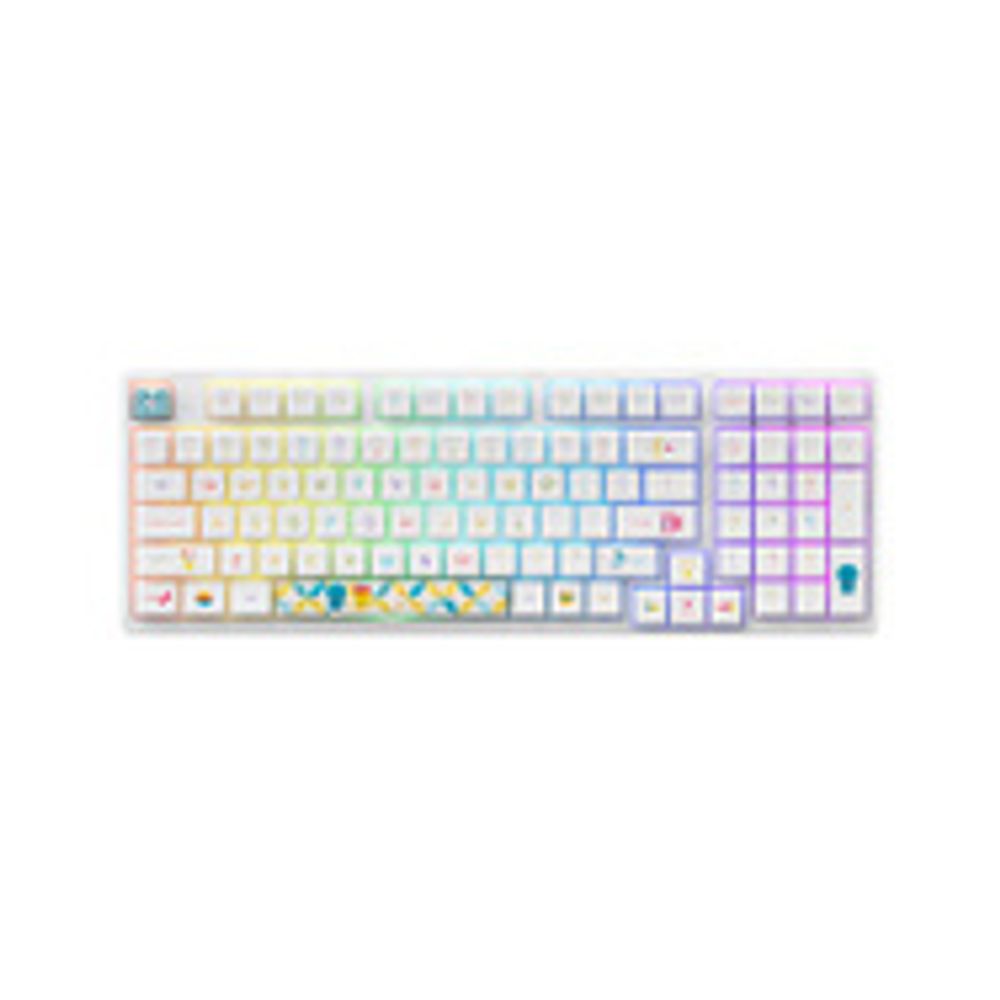 AKKO 3098B Doraemon Rainbow  3 Modes RGB Hot Swap  Akko CS Jelly Pink Switch,Cherry profile keycap