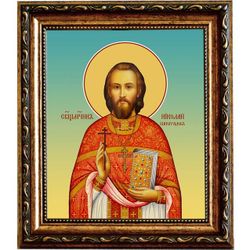 Николай Виноградов священомученик, пресвитер. Икона на холсте.