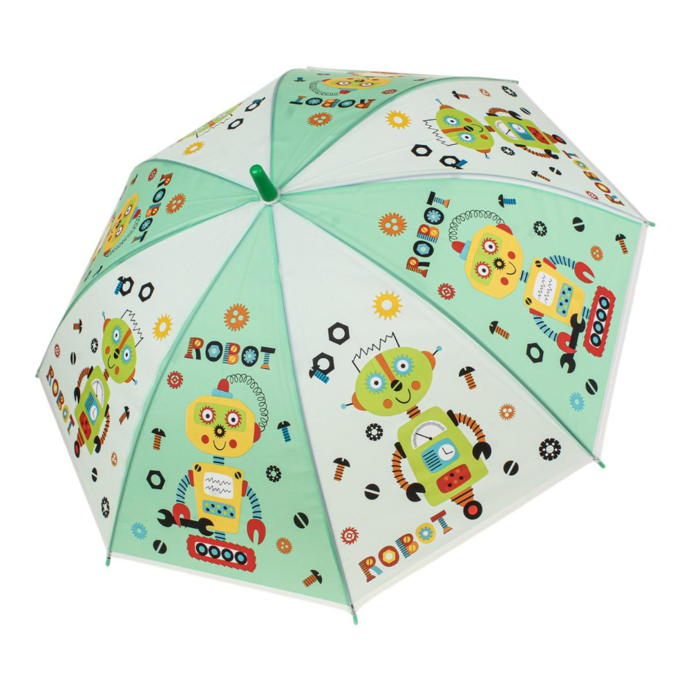 Зонт Роботы сиреневый, д-50 см, длина 62 см, с-30186