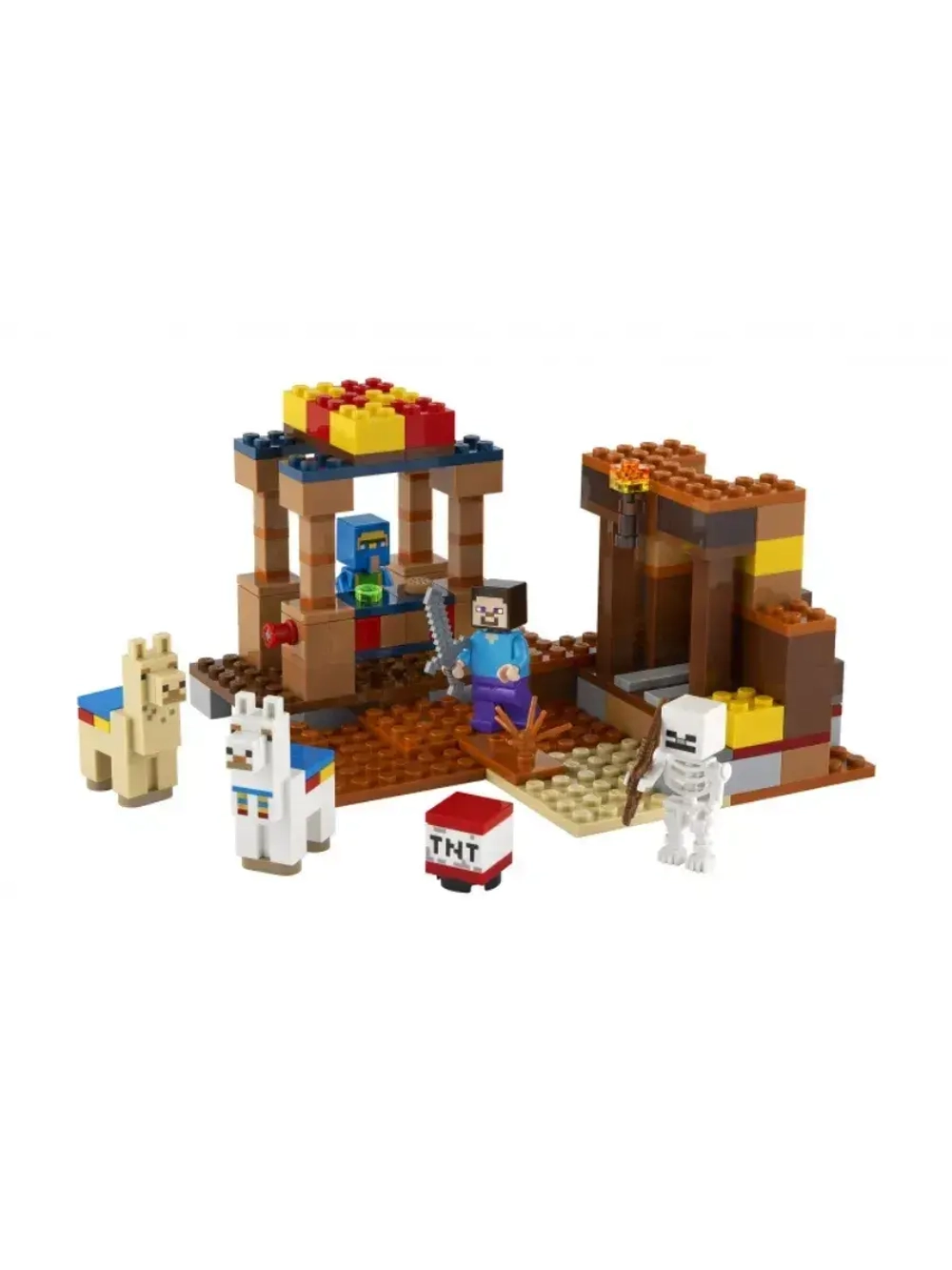 Конструктор Майнкрафт Торговый пост 213 деталей
