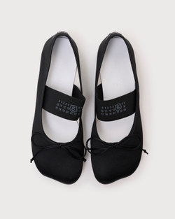 MM6 MAISON MARGIELA БАЛЕТКИ ТЕКСТИЛЬНЫЕ ANATOMIC ЧЕРНЫЕ