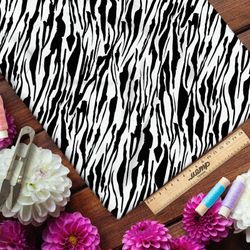 Ткань оксфорд 210 тонкий белый тигриный узор