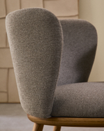 Ciselia Стул из коричневой синели и натурального массива ясеня