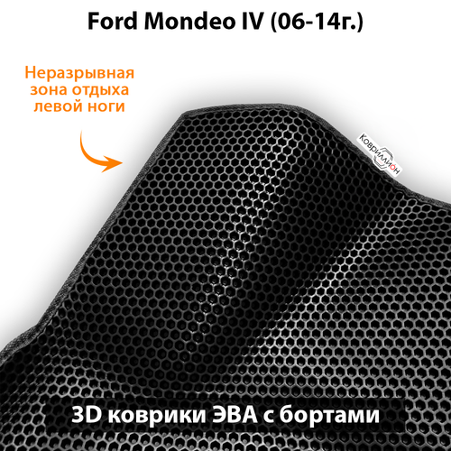 Автомобильные коврики ЭВА с бортами для Ford Mondeo IV (06-14г.)