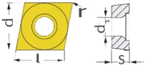 Поворотные режущие пластины Optimum ISO RNMG1605MO