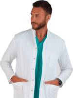 Халат медицинский мужской Тезис TZ833 на кнопках, белый, 52