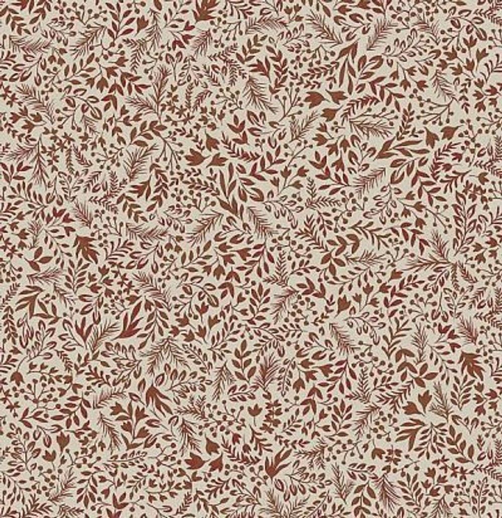 Мелкораппортный растительный дизайн с листьями