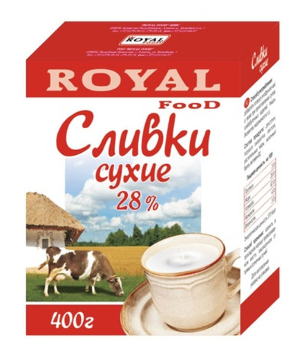 Сливки сухие 28% 400г. Royal Food
