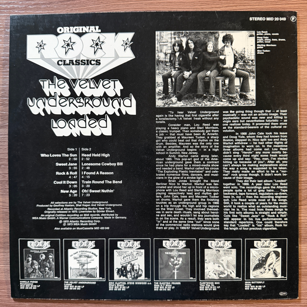 The Velvet Underground Featuring Lou Reed ‎– Loaded (Германия)