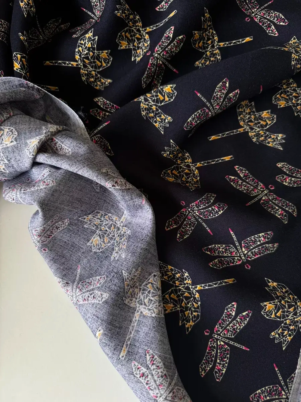 Ткань штапель для шитья 1 м плательная летняя вискозная