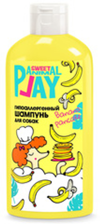 Animal Play 300мл Sweet Шампунь гипоаллергенный для кошек и собак с ароматом бананового капкейка