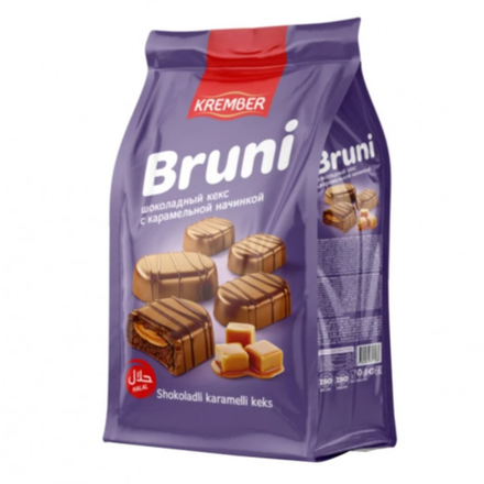 Кекс глазированный Bruni с карамельной начинкой вес (7673)