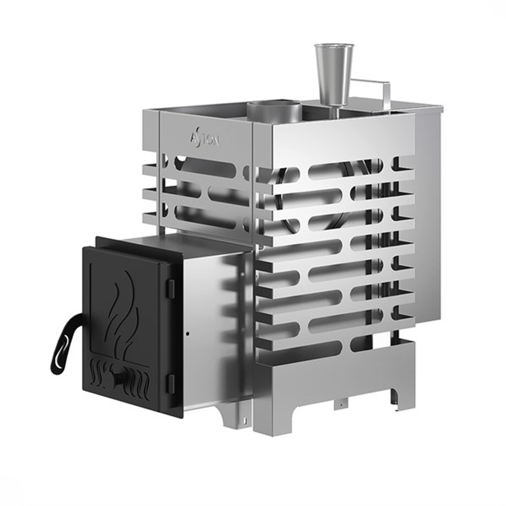 Печь для бани ASTON 12 INOX с баком на трубе 50л Ø115 (AISI 439)