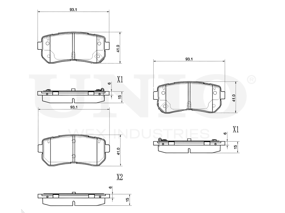 Колодки тормозные диск. задние UNIO BRP-20043