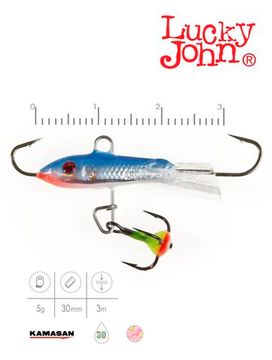 Балансир Lucky John CLASSIC 3 с тр. 30мм/15H блистер