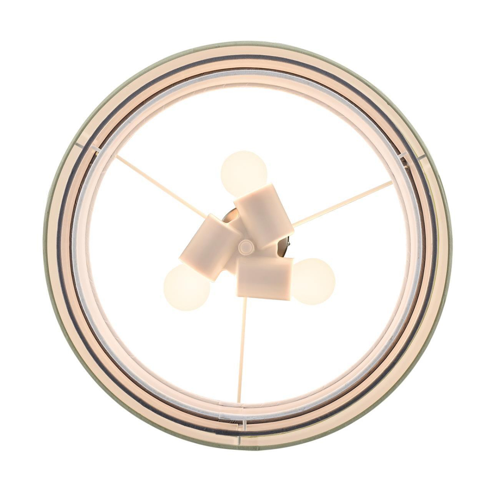 8039/3 MODERNI LN25 133 никель/мятный/серый/белый, металл/текстиль Подвесной светильник Е27 3*60W 220V ILAIDA