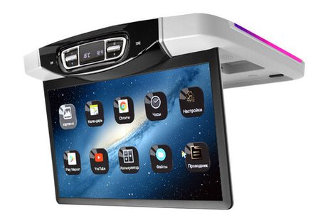 Монитор потолочный для Mersedes-Benz V класс - ERGO ER15AMS с экраном 15.6” (1920х1080 FullHD, Android, 3+32Gb) серый