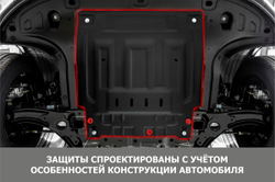 Защита картера и КПП АвтоБроня для Chevrolet Onix II поколение 2019-н.в., сталь 1.5 мм, с крепежом, штампованная, 111.01032.1