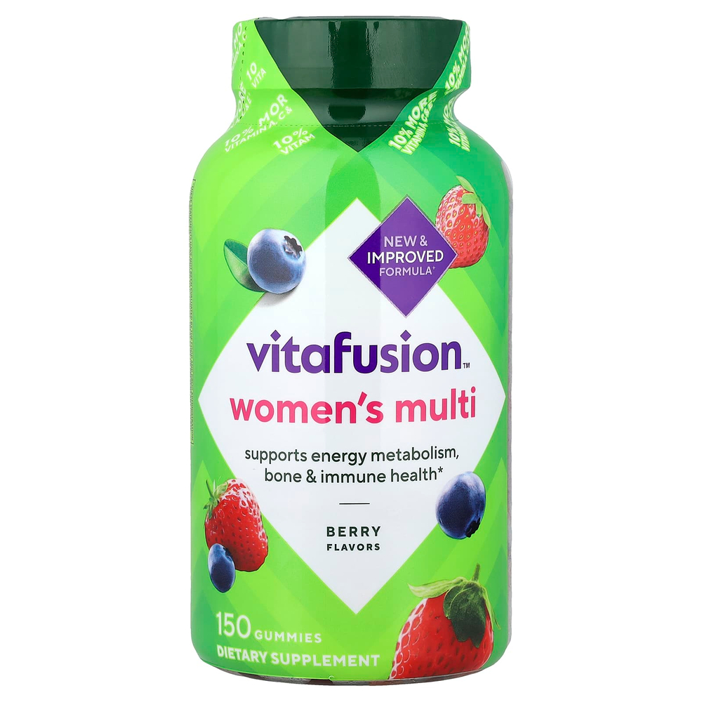 VitaFusion, мультивитамины для женщин, с ягодным вкусом, 150 жевательных таблеток