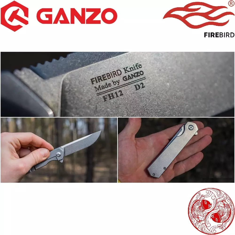 Нож складной Firebird by Ganzo FH12-SS нержавеющая сталь D2