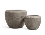 Кашпо TREEZ Effectory Volcano Чаша Design Серо-коричневый туф в-33 см, д-40 см 41.3321-11-067-LBR-40