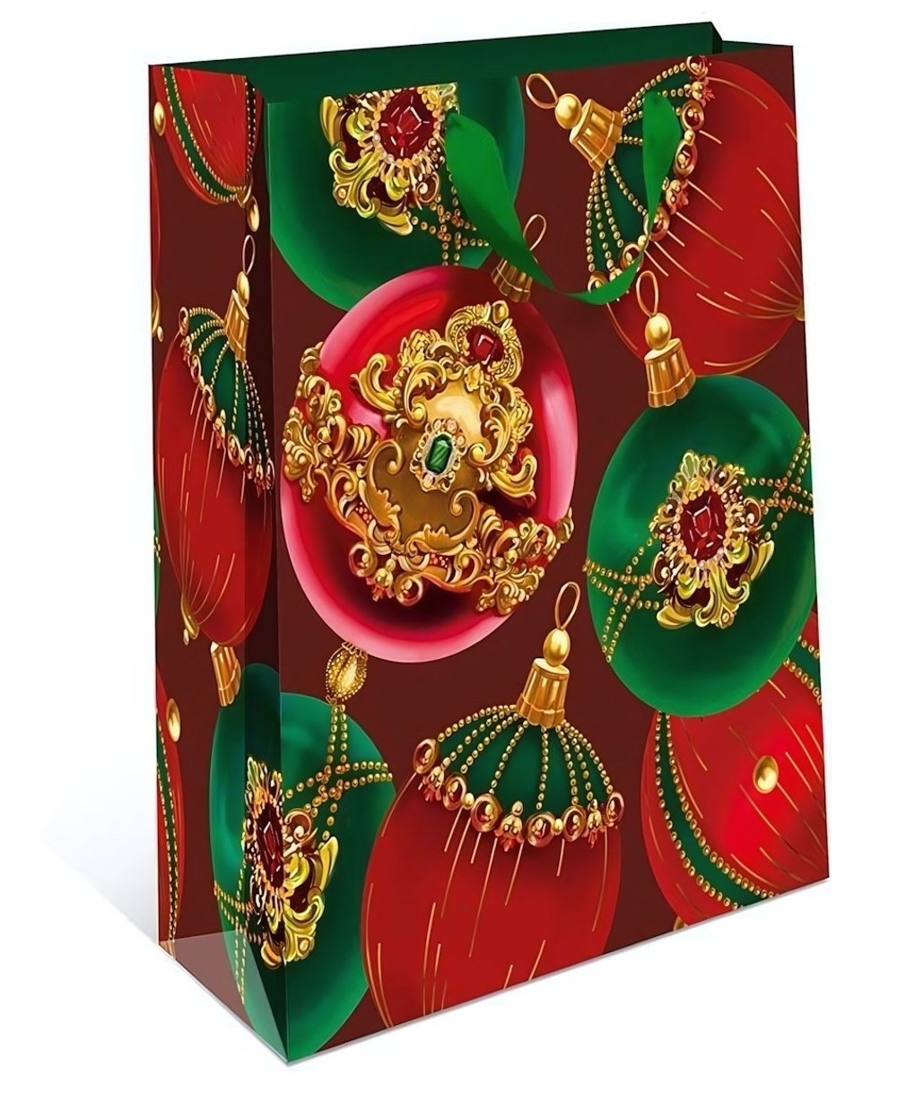 Пакет подарочный бумажный стандарт плюс новогодний 260х320х120 1310.737 (АртДизайн)