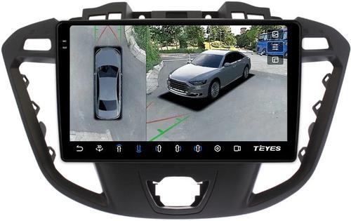 Магнитола для Ford Transit Custom, Tourneo Custom 2012-2019 - Teyes CC3-2K-360 монитор 9.5" 2K QLED на Android 10, Быстрая, CarPlay, 4G SIM-слот, 4 камеры в комплекте