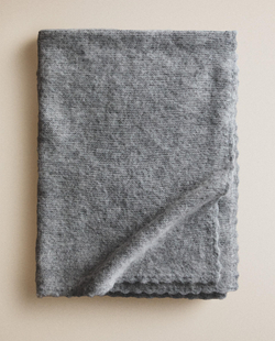 Zara Home плед детский из полиамида, серый, 70x100 см