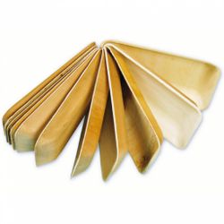 Тарелка прямоугольная из пальмовых листьев 24*24*2 см, 25 шт, Garcia de PouИспания