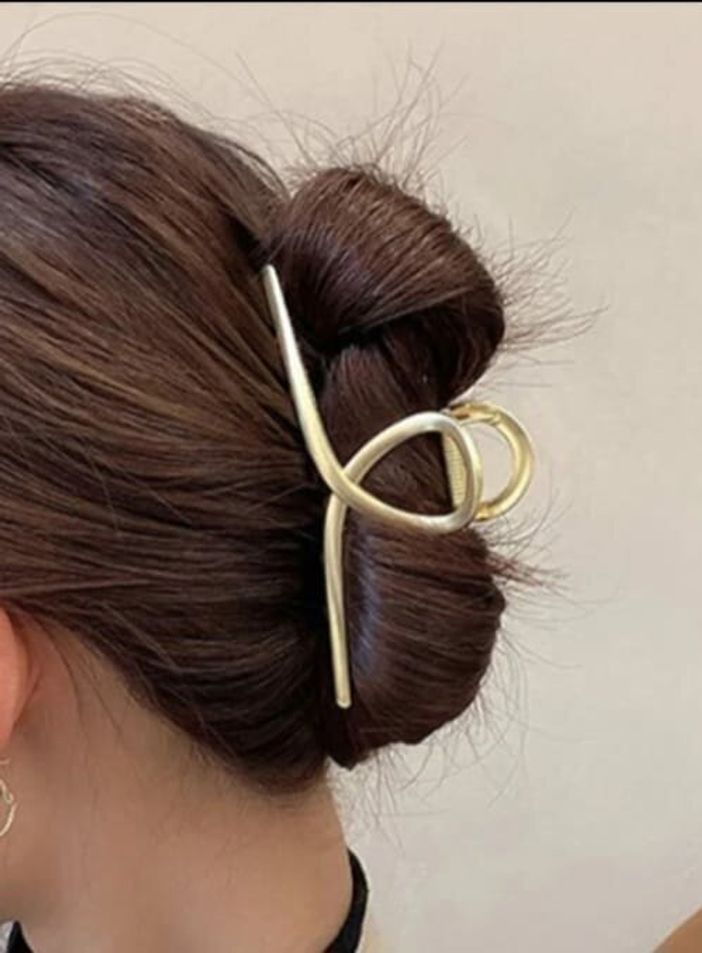 Заколка краб для волос. Заколка подходит для длинных и густых волос Петля. Усиленная. Цвет золото