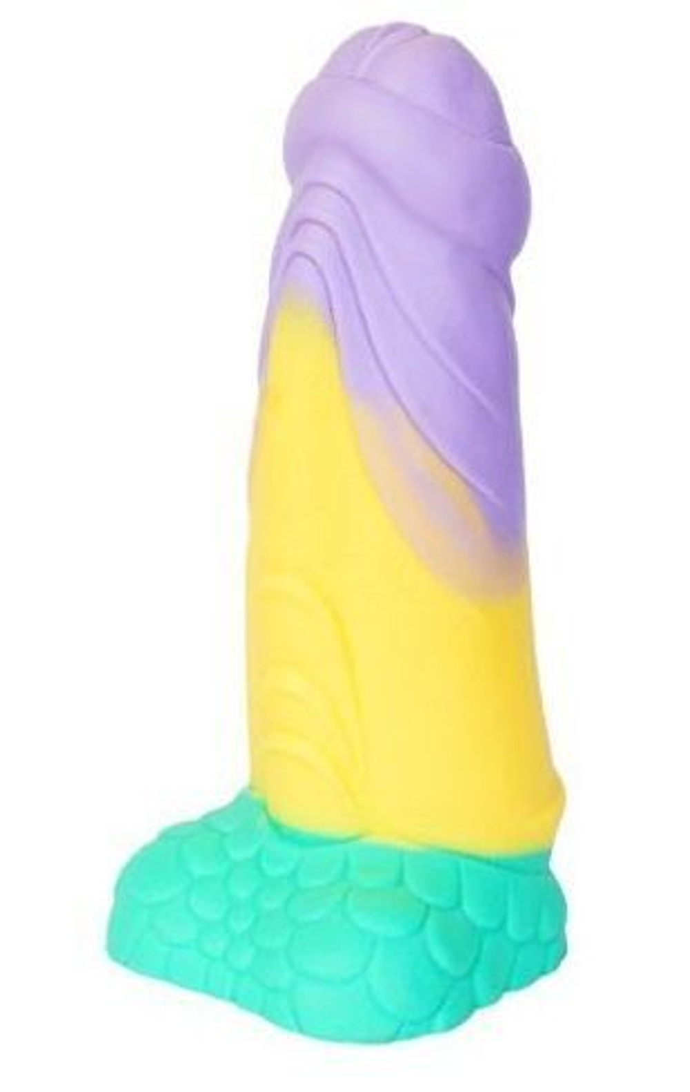 Яркий фаллоимитатор Хамелеон - 25,5 см. (Цвет: разноцветный)