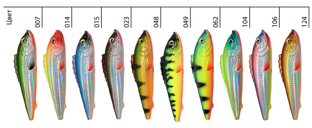 Воблер Минноу ЕРШ SR 75mm, цвет 124, 2 штуки