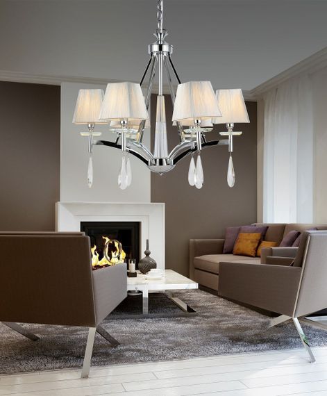 Подвесная люстра Lumina Deco Valentina LDP 1240-6 CHR