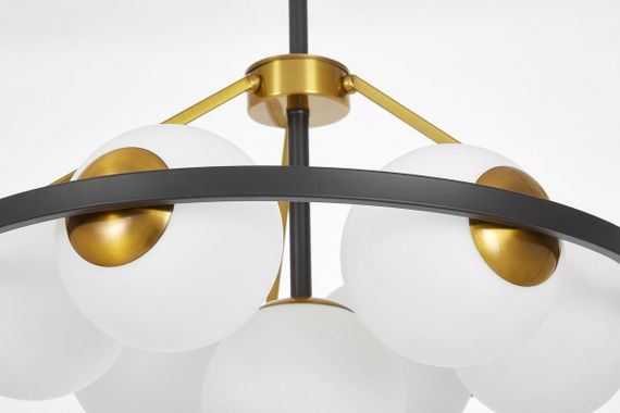 Подвесная люстра Lumina Deco Donzano LDP 8034-7 BK+WT