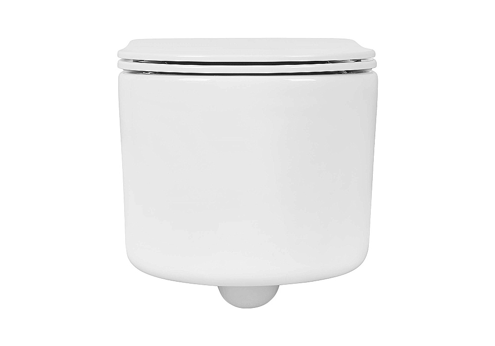 Унитаз подвесной Aquatek МИЯ AQ2004-00+INS-0000012+KDI-0000014+KKI-0000002 белый, безободковый, с крышкой микролифт, с инсталляцией, с кнопкой хром матовый